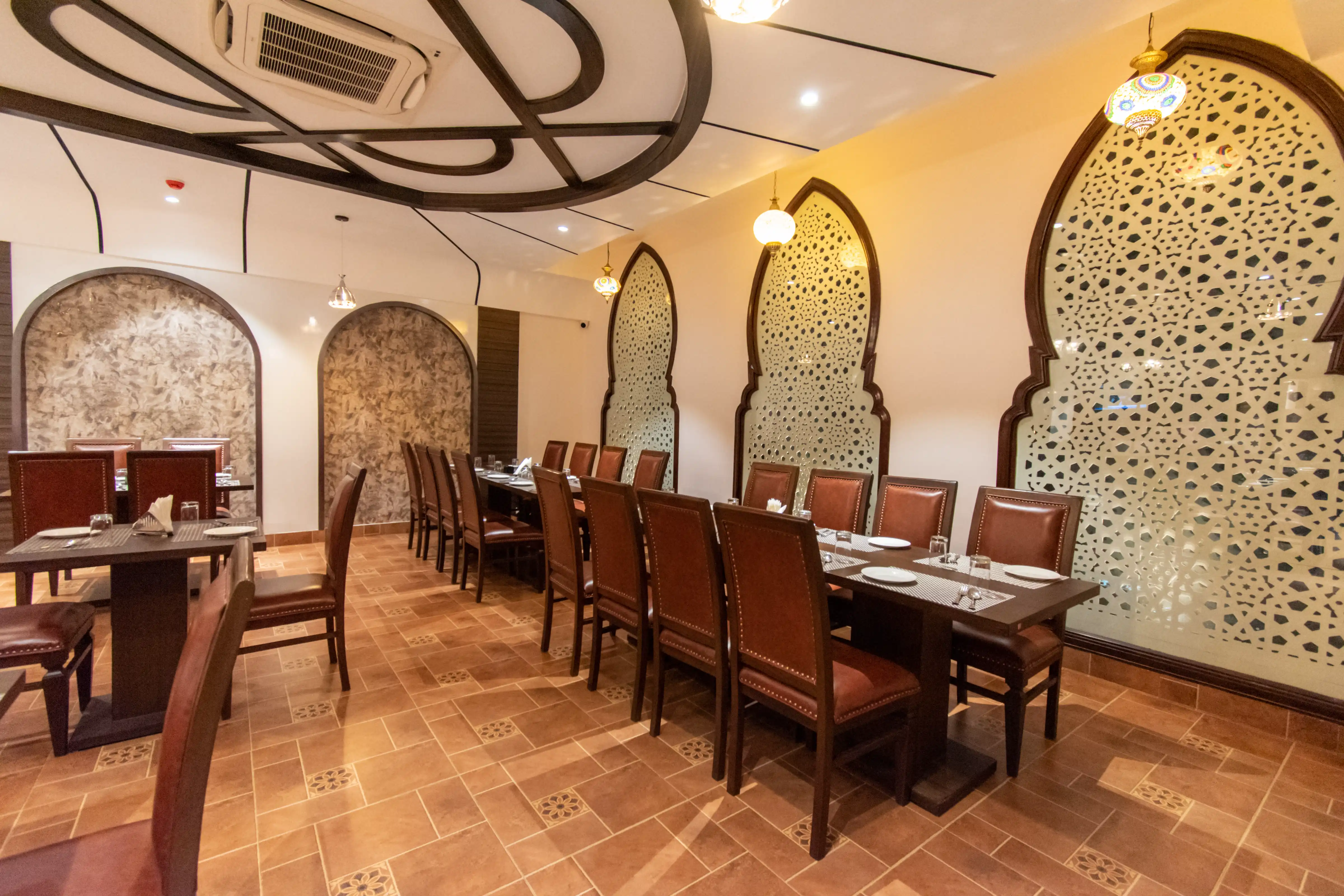 Cozy dining corners at Spice Nation